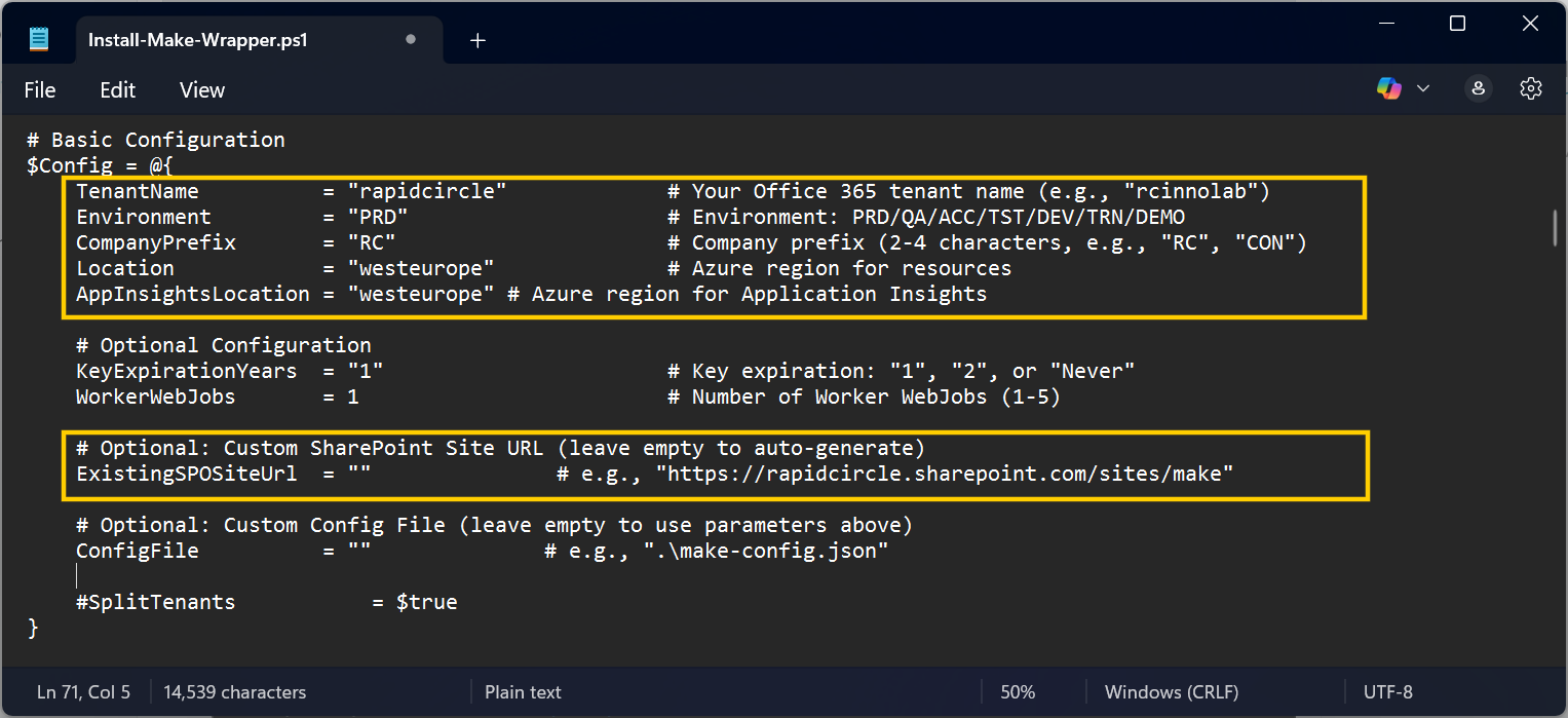 Figure 1: Add tenant details